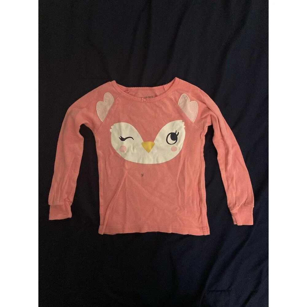 4T Carter’s girl clothes - 2 piece outfit | polka dot and bird theme